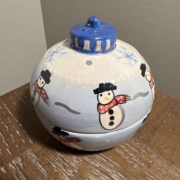 Bella‎ Casa By Ganz salt/pepper shaker Snowman ornament Christmas - Picture 3 of 7